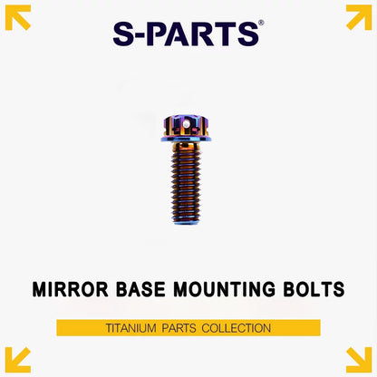 Titanium Motorcycle Mirror Base Mounting Bolts – M8 / M10 for TANAX AOS3 & AOS4