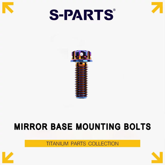 Titanium Motorcycle Mirror Base Mounting Bolts – M8 / M10 for TANAX AOS3 & AOS4