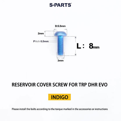 Titanium Reservoir Cover Screw for TRP DHR EVO - M3x8mm