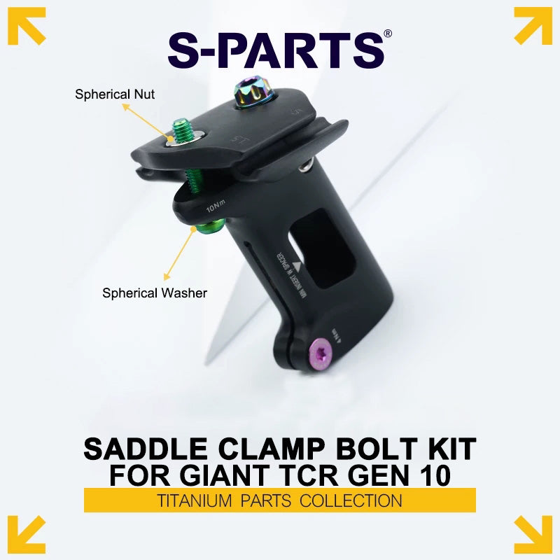 Titanium Saddle Clamp Bolt Kit for Giant TCR Gen 10 | Grade 5 Ti-6Al-4V Seatpost Hardware Set