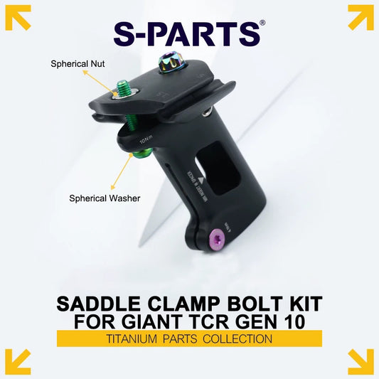 Titanium Saddle Clamp Bolt Kit for Giant TCR Gen 10 | Grade 5 Ti-6Al-4V Seatpost Hardware Set