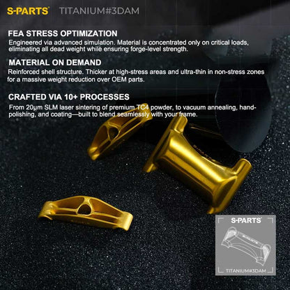 Titanium Saddle Clamp Hardware Kit for Colnago V5RS 3DAM Seatpost | Complete OEM Replacement Set