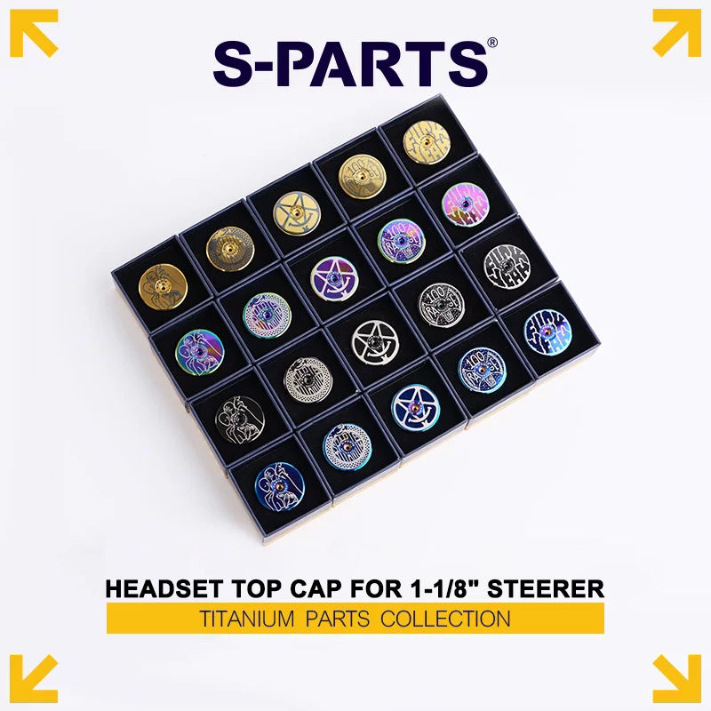 Titanium Stem Top Cap Set with M6x30 Bolt | Fits 1-1/8" Steerer (31.8mm Cap Outer Diameter)