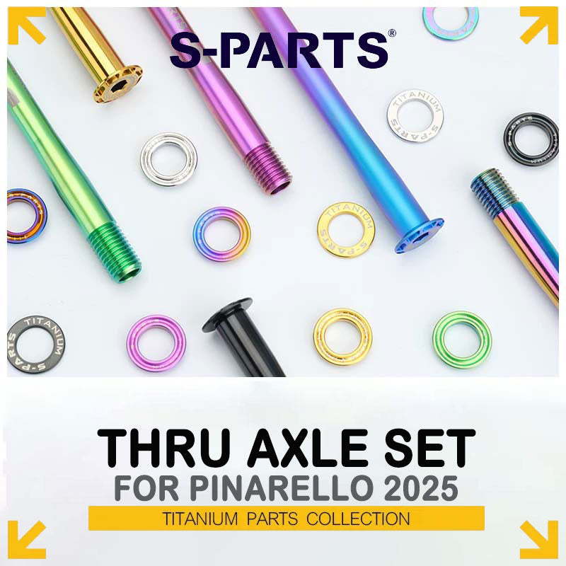 Titanium Thru Axle Set M12 x 1.0 (12x122 / 12x164mm) Compatible with Pinarello 2025