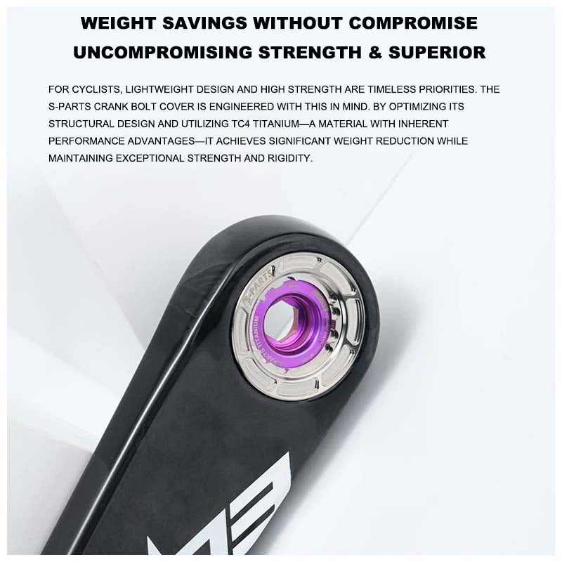 Titanium Crank Preload Bolt & Self-Extracting Cap Kit for ELILEE XXE | Ultra-Light Upgrade