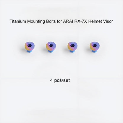 Titanium Mounting Bolts for ARAI RX-7X Helmet Visor
