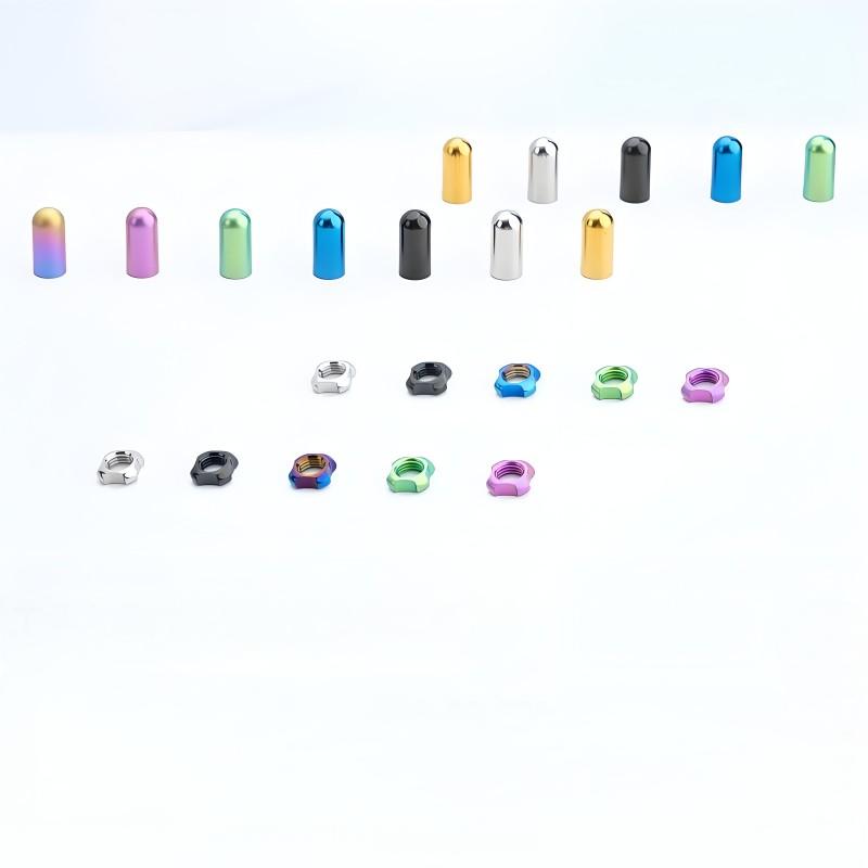 Titanium Presta Valve Caps for Road and Mountain Bikes