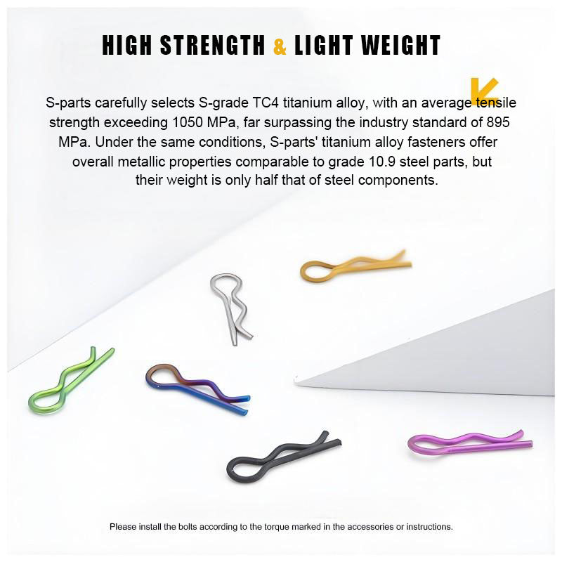 Titanium R-Clip – 1mm Axle Pin for Motorcycles & E-Bikes