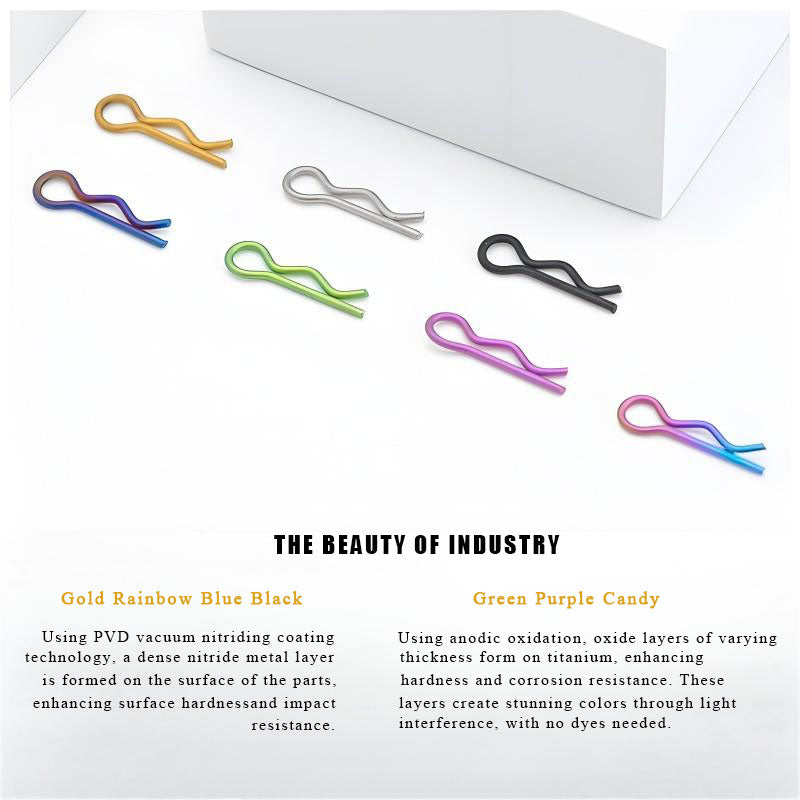 Titanium R-Clip – 1mm Axle Pin for Motorcycles & E-Bikes