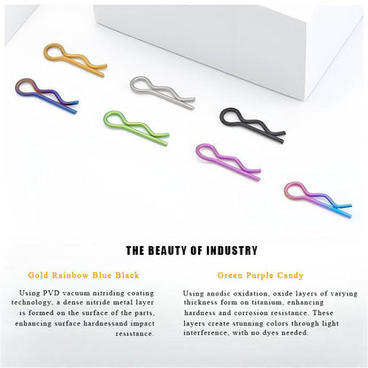 Titanium R-Clip – 1mm Axle Pin for Motorcycles & E-Bikes