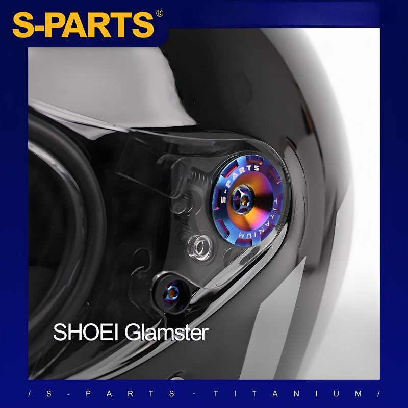 Titanium Visor Mechanism Base Plate Set for SHOEI Glamster Helmet – Grade 5 Titanium (Ti-6Al-4V)