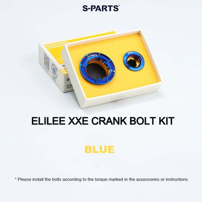 Titanium Crank Preload Bolt & Self-Extracting Cap Kit for ELILEE XXE | Ultra-Light Upgrade