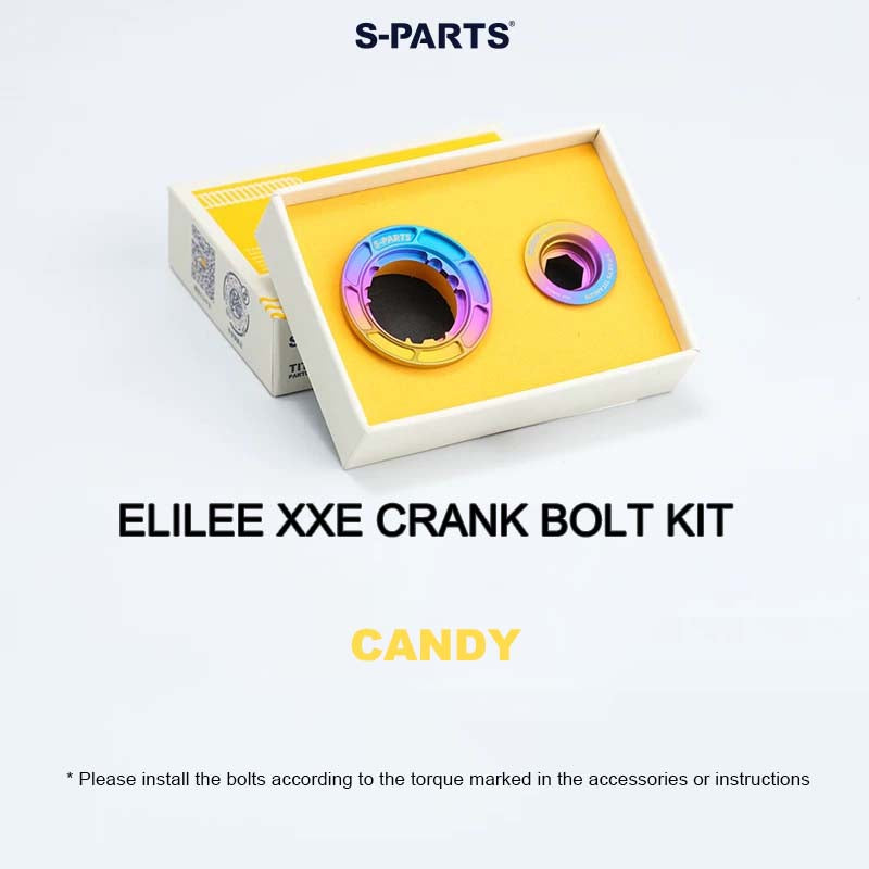 Titanium Crank Preload Bolt & Self-Extracting Cap Kit for ELILEE XXE | Ultra-Light Upgrade