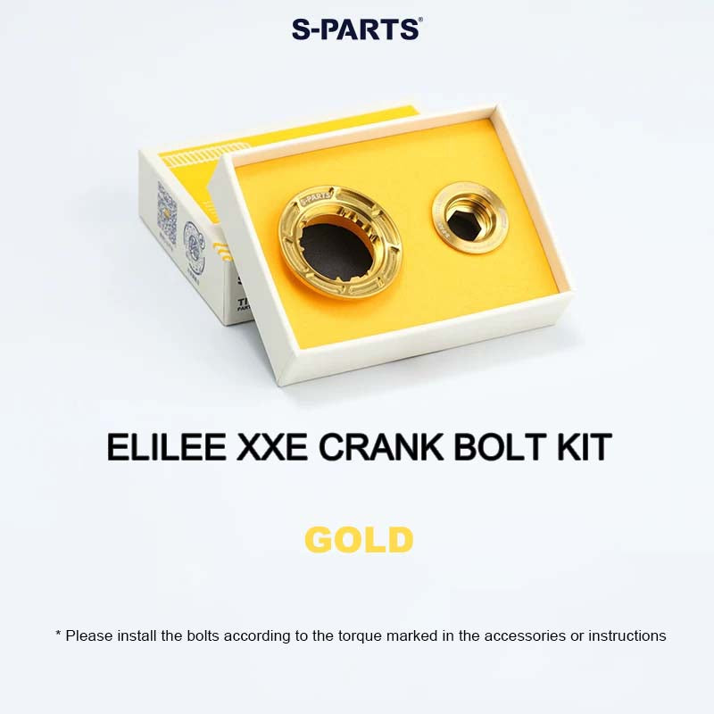 Titanium Crank Preload Bolt & Self-Extracting Cap Kit for ELILEE XXE | Ultra-Light Upgrade