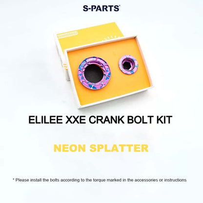 Titanium Crank Preload Bolt & Self-Extracting Cap Kit for ELILEE XXE | Ultra-Light Upgrade