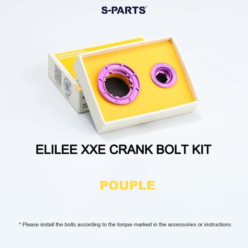 Titanium Crank Preload Bolt & Self-Extracting Cap Kit for ELILEE XXE | Ultra-Light Upgrade