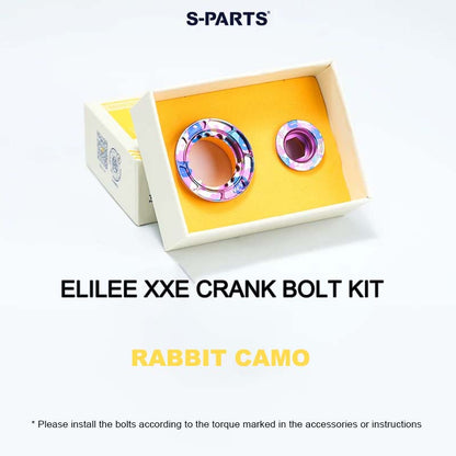 Titanium Crank Preload Bolt & Self-Extracting Cap Kit for ELILEE XXE | Ultra-Light Upgrade