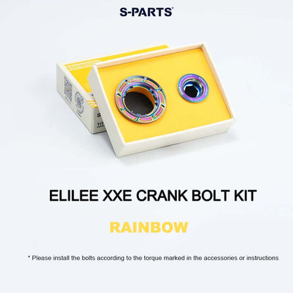 Titanium Crank Preload Bolt & Self-Extracting Cap Kit for ELILEE XXE | Ultra-Light Upgrade