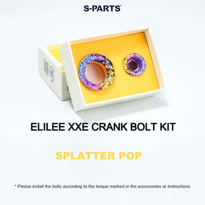 Titanium Crank Preload Bolt & Self-Extracting Cap Kit for ELILEE XXE | Ultra-Light Upgrade