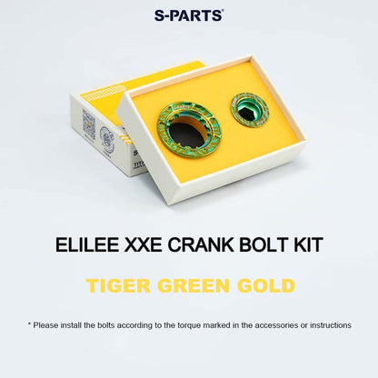 Titanium Crank Preload Bolt & Self-Extracting Cap Kit for ELILEE XXE | Ultra-Light Upgrade