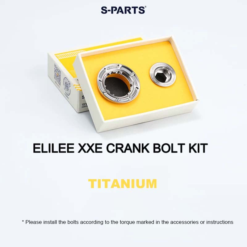 Titanium Crank Preload Bolt & Self-Extracting Cap Kit for ELILEE XXE | Ultra-Light Upgrade