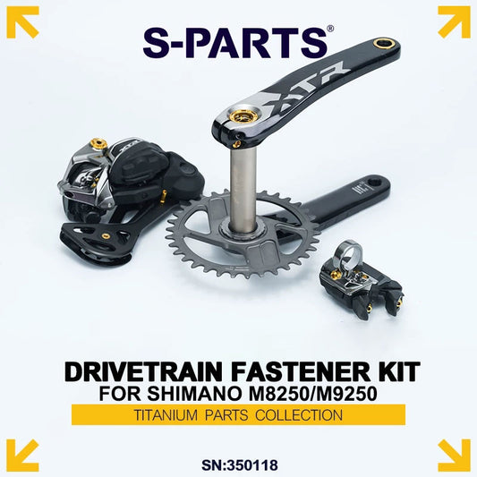 Titanium Drivetrain Fastener Kit for Shimano XT Di2 M8250 / XTR Di2 M9250 Derailleur - 18PCS