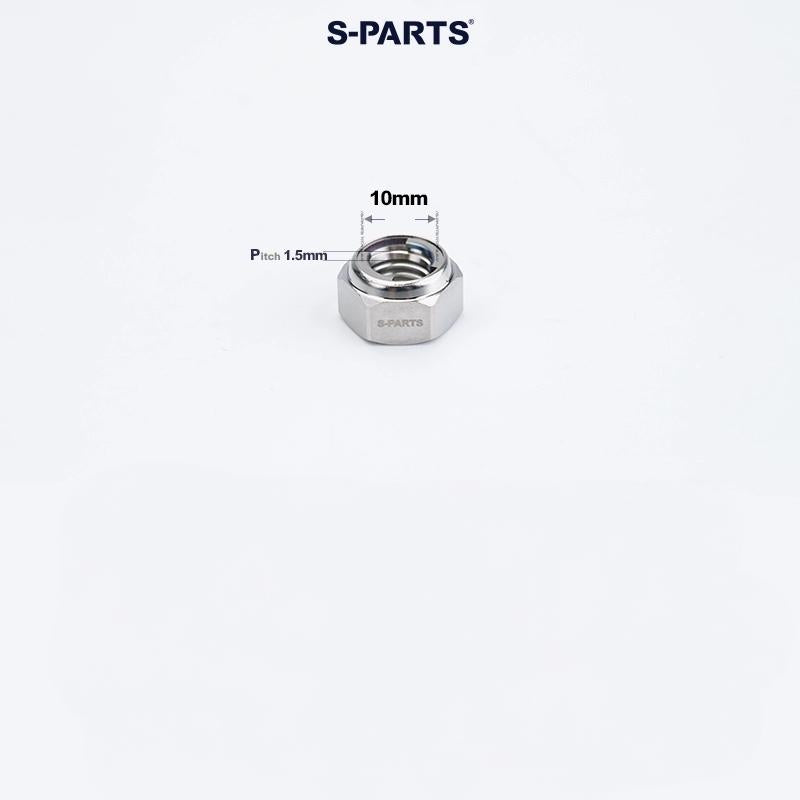 Titanium Hex Flange Lock Nuts – M4 / M5 / M6 / M8 / M10 for Motorcycles & Cars