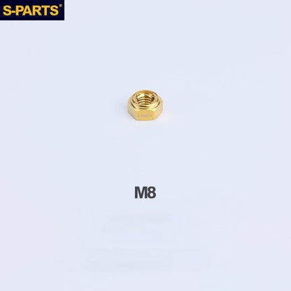 Titanium Hex Flange Lock Nuts – M4 / M5 / M6 / M8 / M10 for Motorcycles & Cars