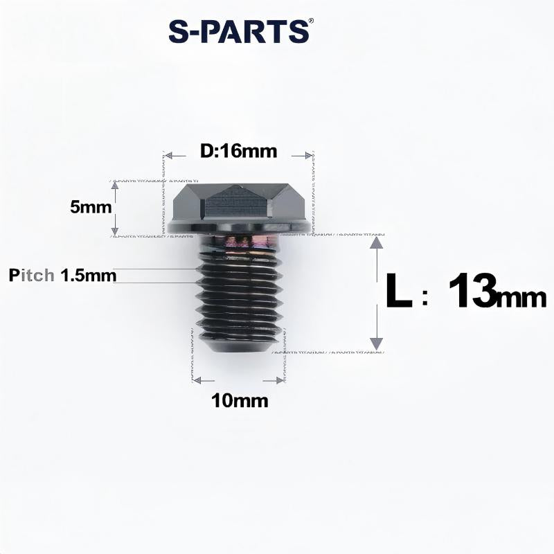 Titanium Motorcycle Mirror Base Mounting Bolts - M8 / M10 for TANAX AOS3 & AOS4