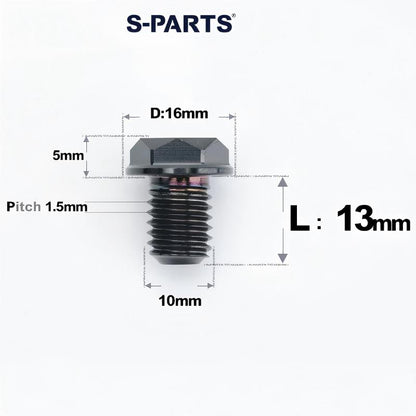 Titanium Motorcycle Mirror Base Mounting Bolts - M8 / M10 for TANAX AOS3 & AOS4