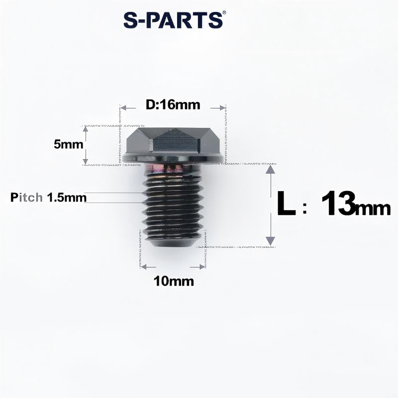 Titanium Motorcycle Mirror Base Mounting Bolts - M8 / M10 for TANAX AOS3 & AOS4