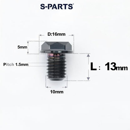Titanium Motorcycle Mirror Base Mounting Bolts - M8 / M10 for TANAX AOS3 & AOS4