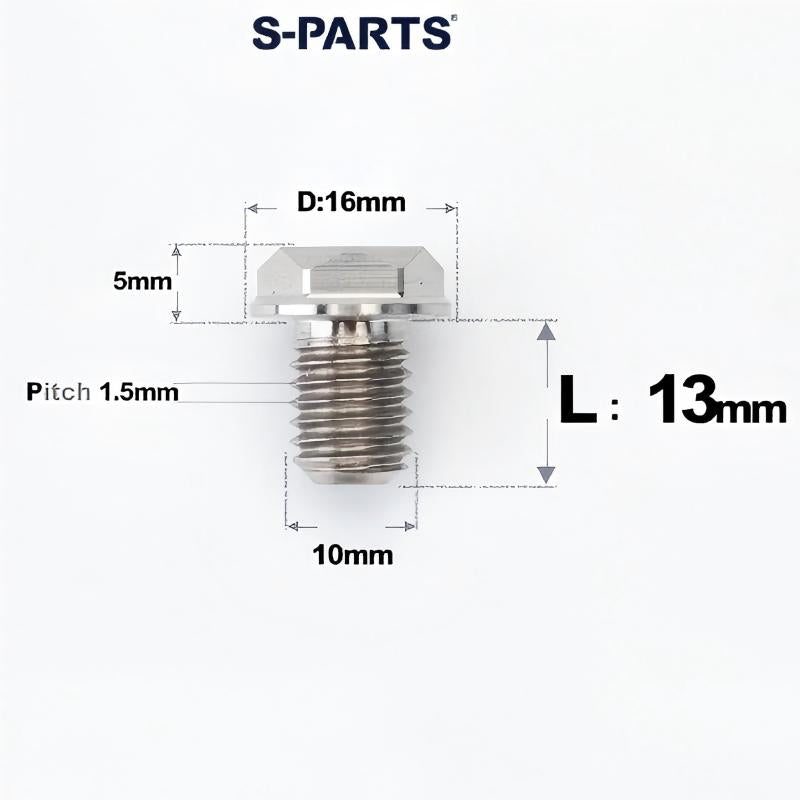 Titanium Motorcycle Mirror Base Mounting Bolts - M8 / M10 for TANAX AOS3 & AOS4