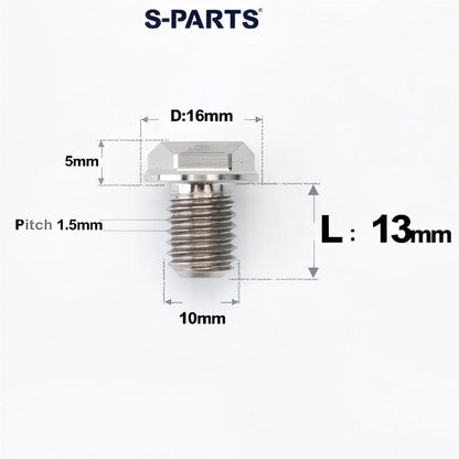 Titanium Motorcycle Mirror Base Mounting Bolts - M8 / M10 for TANAX AOS3 & AOS4