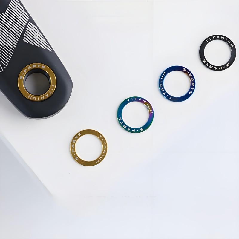 Titanium Pedal Flat Washers for Mountain and Road Bike Clipless Pedal Crank Protector