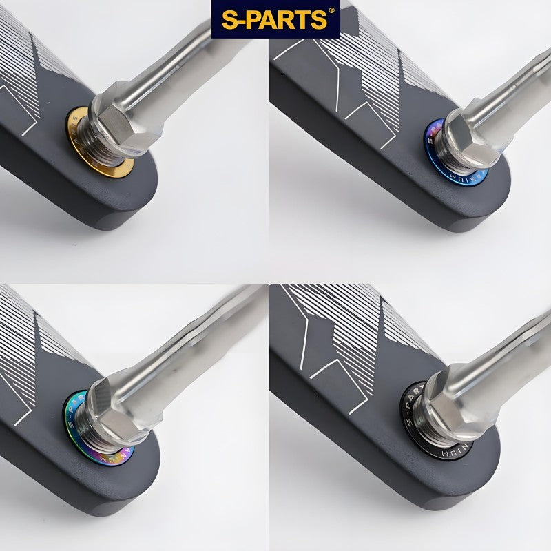 Titanium Pedal Flat Washers for Mountain and Road Bike Clipless Pedal Crank Protector
