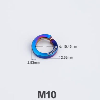 Titanium Spring Lock Washers M3/M4/M5/M6/M8/M10/M12 | Grade 5 Ti for Motorcycle & Automotive