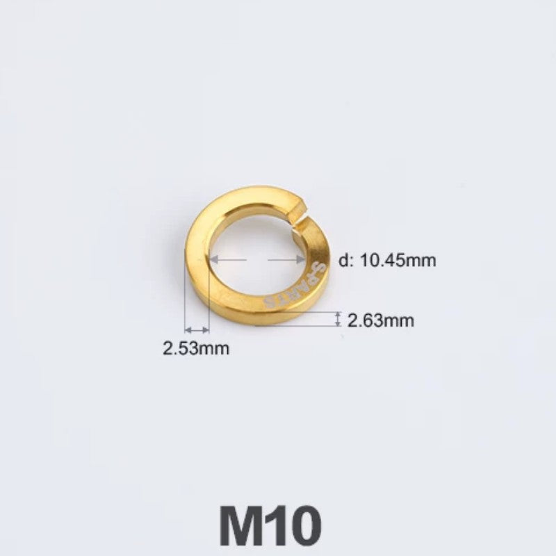 Titanium Spring Lock Washers M3/M4/M5/M6/M8/M10/M12 | Grade 5 Ti for Motorcycle & Automotive