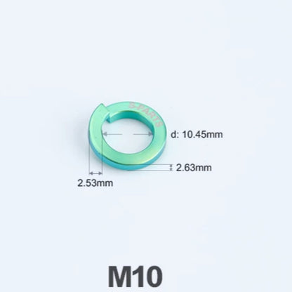 Titanium Spring Lock Washers M3/M4/M5/M6/M8/M10/M12 | Grade 5 Ti for Motorcycle & Automotive