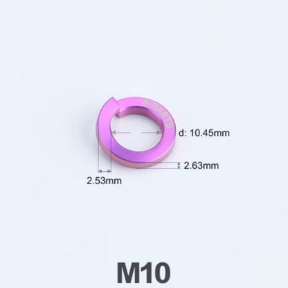 Titanium Spring Lock Washers M3/M4/M5/M6/M8/M10/M12 | Grade 5 Ti for Motorcycle & Automotive