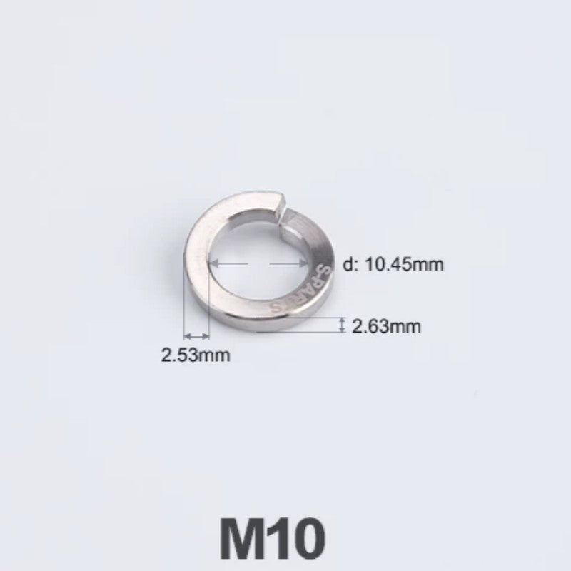 Titanium Spring Lock Washers M3/M4/M5/M6/M8/M10/M12 | Grade 5 Ti for Motorcycle & Automotive