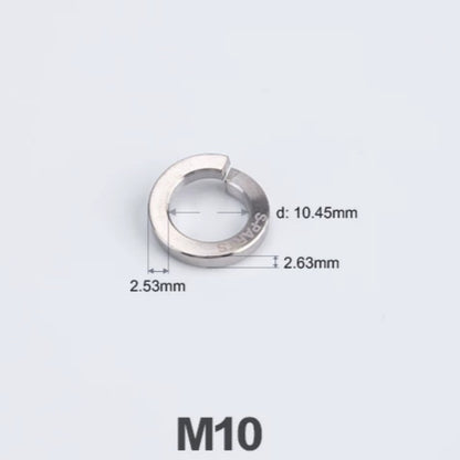 Titanium Spring Lock Washers M3/M4/M5/M6/M8/M10/M12 | Grade 5 Ti for Motorcycle & Automotive