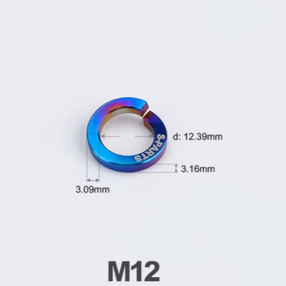 Titanium Spring Lock Washers M3/M4/M5/M6/M8/M10/M12 | Grade 5 Ti for Motorcycle & Automotive