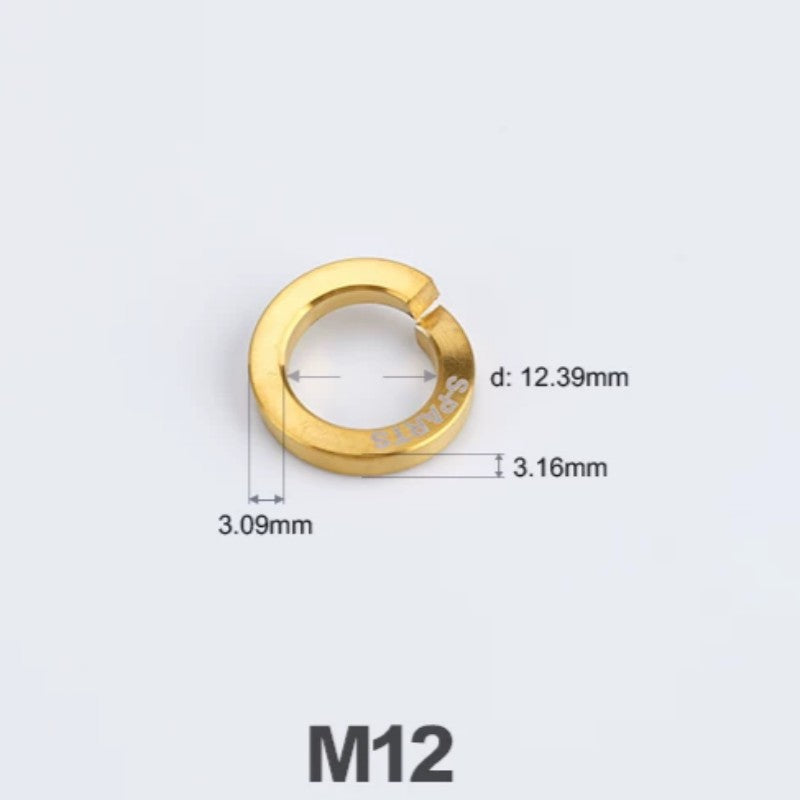 Titanium Spring Lock Washers M3/M4/M5/M6/M8/M10/M12 | Grade 5 Ti for Motorcycle & Automotive