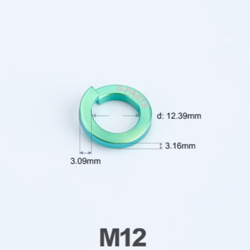 Titanium Spring Lock Washers M3/M4/M5/M6/M8/M10/M12 | Grade 5 Ti for Motorcycle & Automotive