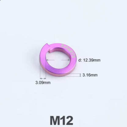 Titanium Spring Lock Washers M3/M4/M5/M6/M8/M10/M12 | Grade 5 Ti for Motorcycle & Automotive