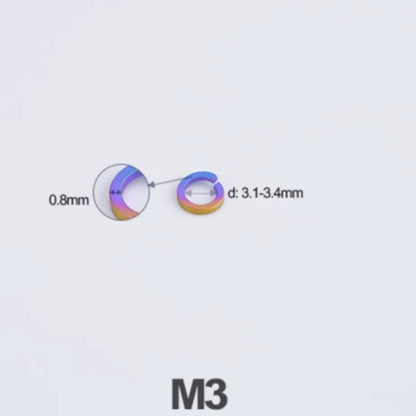 Titanium Spring Lock Washers M3/M4/M5/M6/M8/M10/M12 | Grade 5 Ti for Motorcycle & Automotive