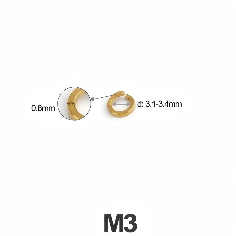 Titanium Spring Lock Washers M3/M4/M5/M6/M8/M10/M12 | Grade 5 Ti for Motorcycle & Automotive