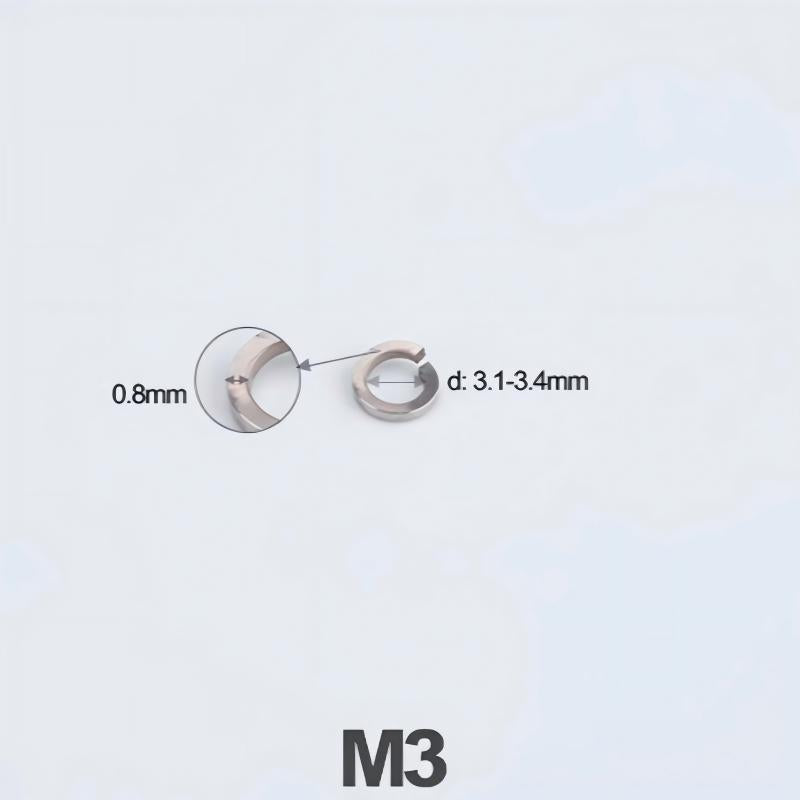 Titanium Spring Lock Washers M3/M4/M5/M6/M8/M10/M12 | Grade 5 Ti for Motorcycle & Automotive