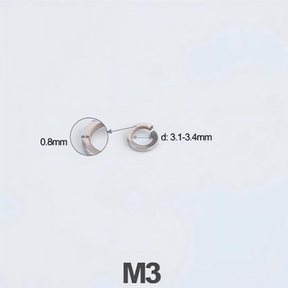 Titanium Spring Lock Washers M3/M4/M5/M6/M8/M10/M12 | Grade 5 Ti for Motorcycle & Automotive